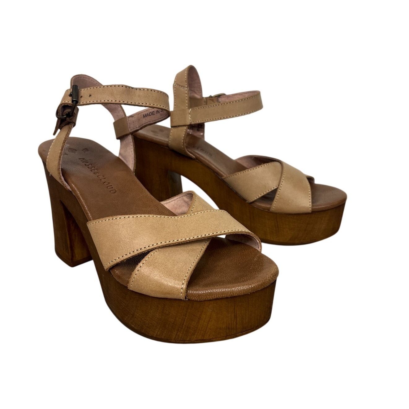 Musse & Cloud Platform Sandal Tan 6